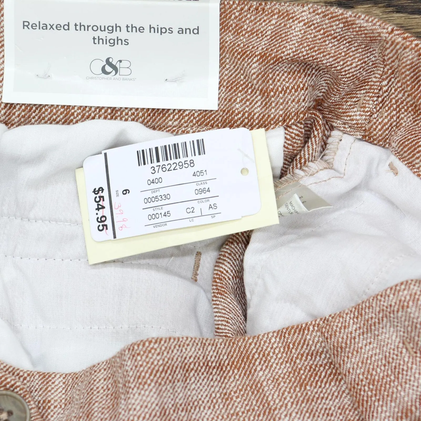 Christopher & Banks Womens Relaxed Fit High Rise Woven Trousers 5330