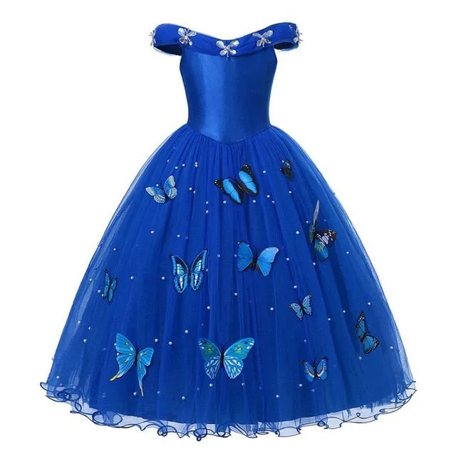 Cinderella Princess Costume for Girl Pageant Ball Gown