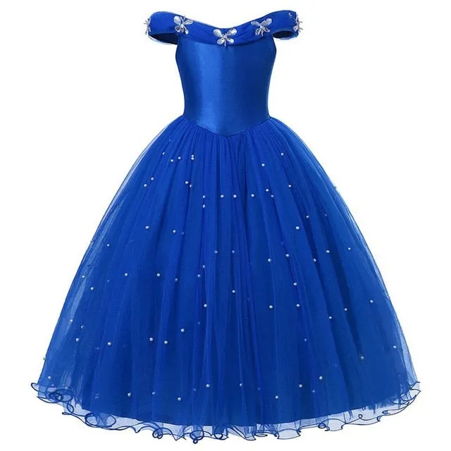 Cinderella Princess Costume for Girl Pageant Ball Gown