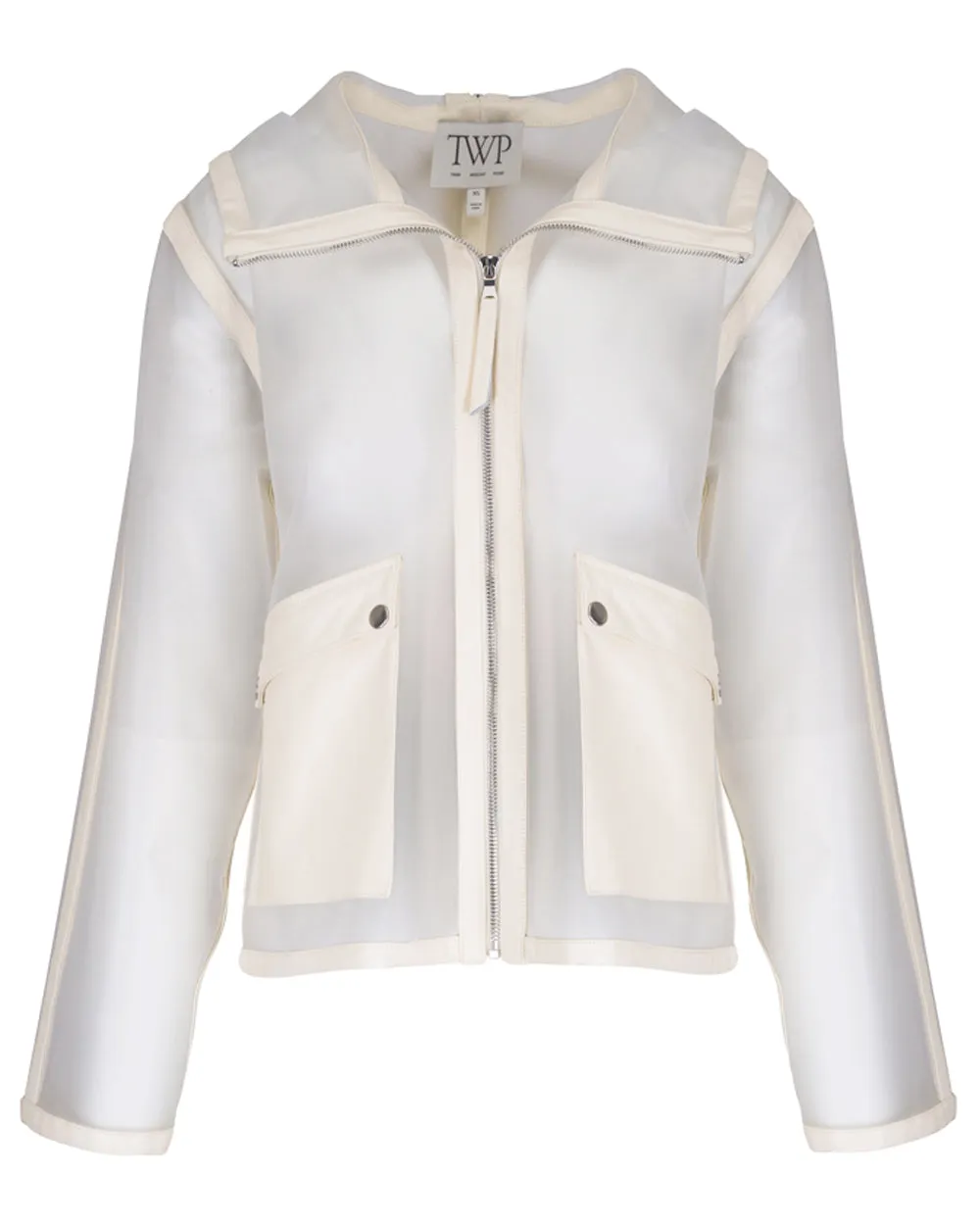 Clear Crema Piped Hoodie