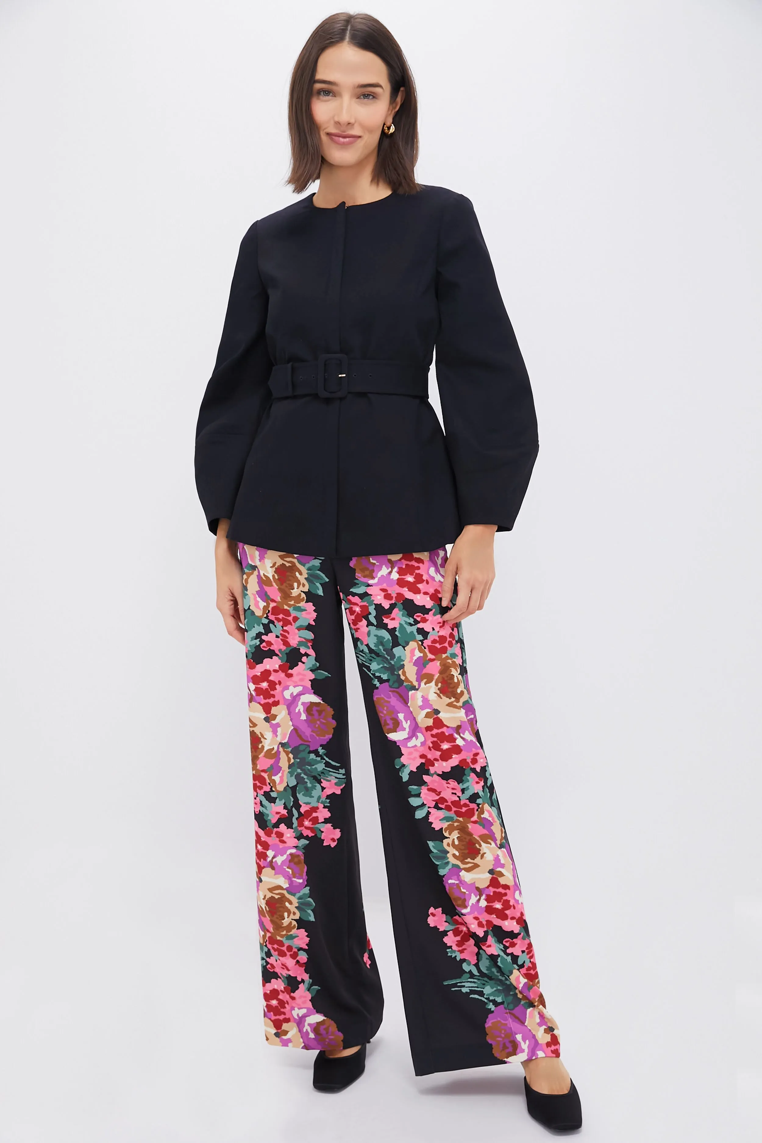 Climbing Roses Drapey Twill Erin Pants