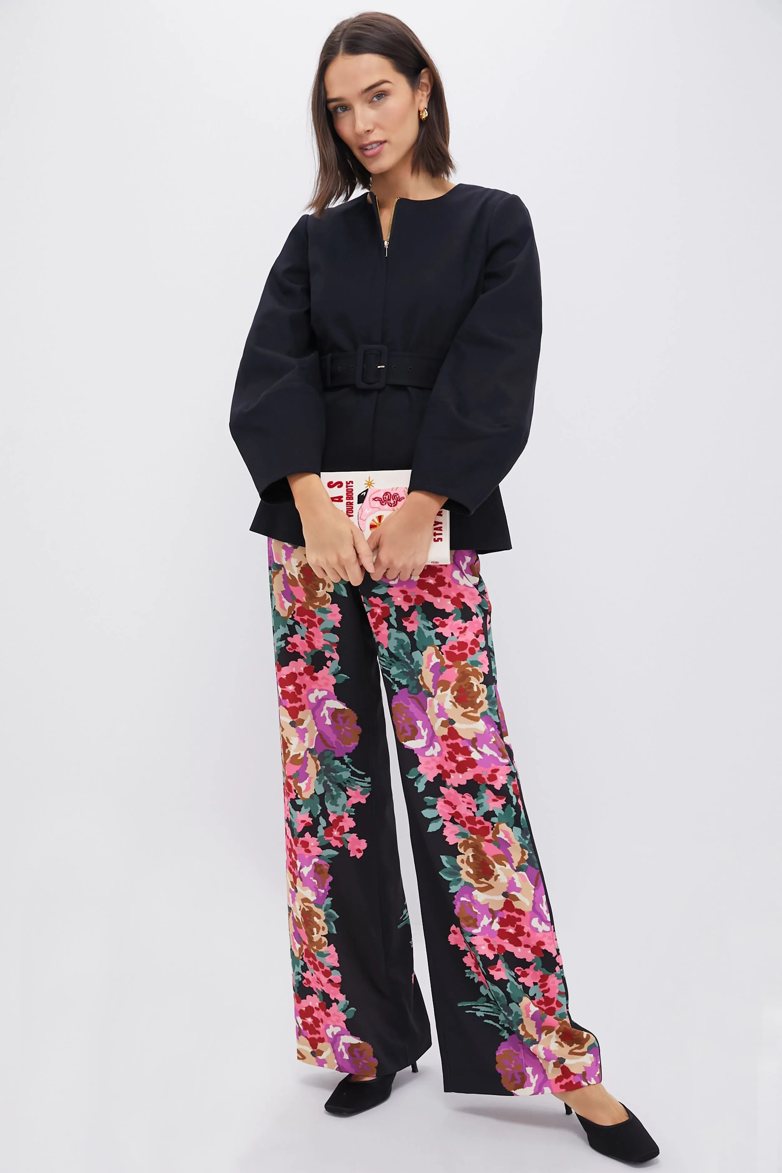 Climbing Roses Drapey Twill Erin Pants