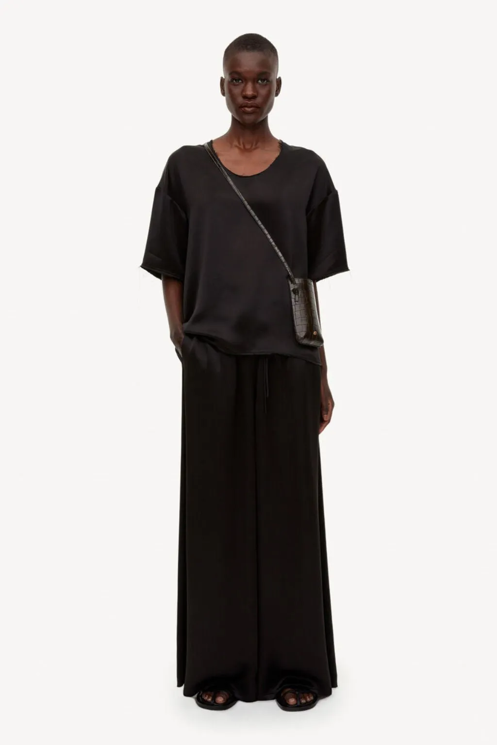 Clorella high-waisted trousers black