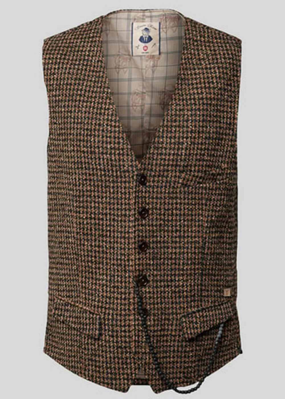 Club Of Gents Savile Row Mitch Waistcoat Brown