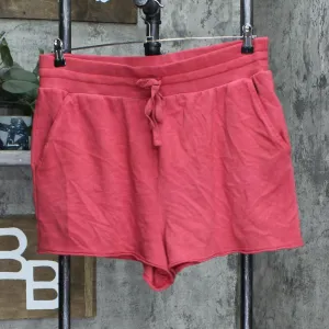 Colsie Women's French Terry Lounge Shorts Red XL