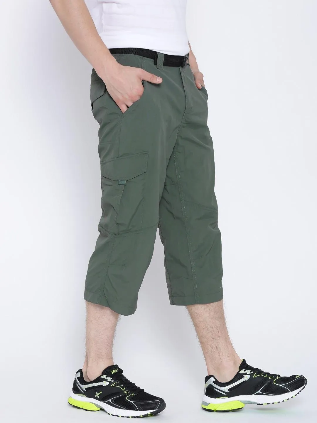 Columbia Men Green Silver Ridge Capri Shorts