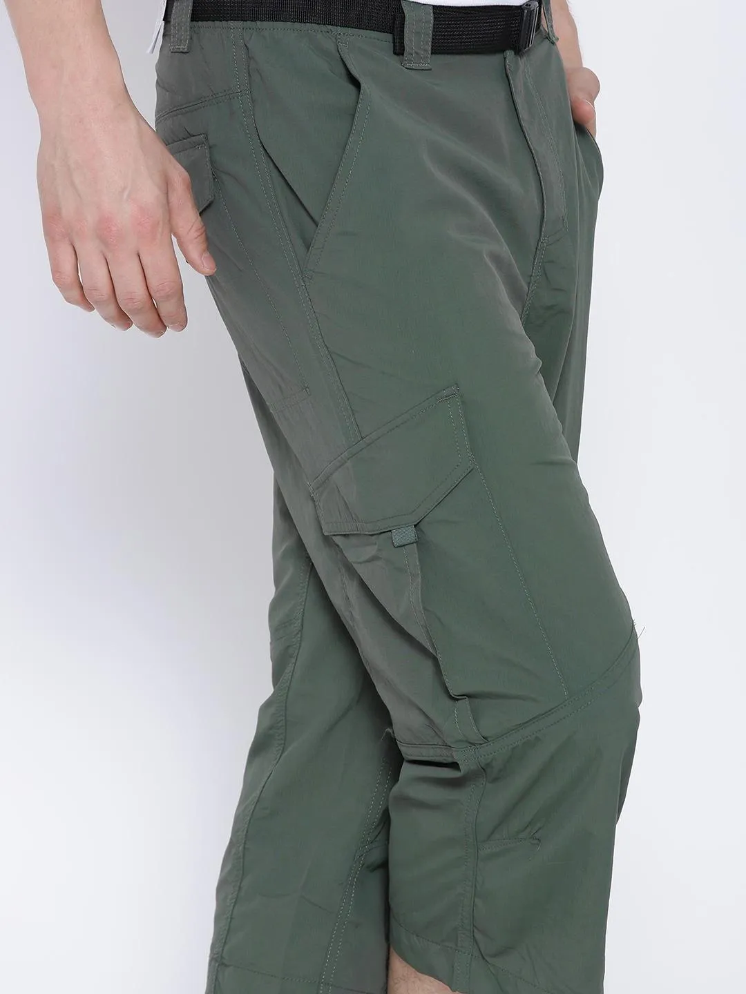 Columbia Men Green Silver Ridge Capri Shorts