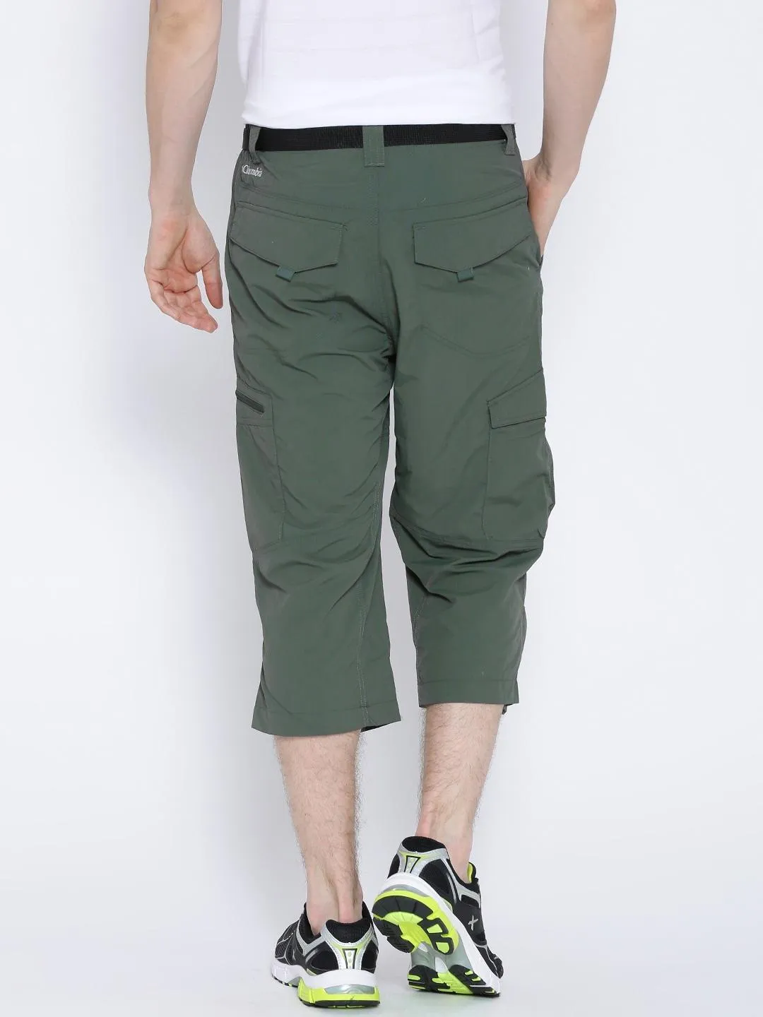 Columbia Men Green Silver Ridge Capri Shorts