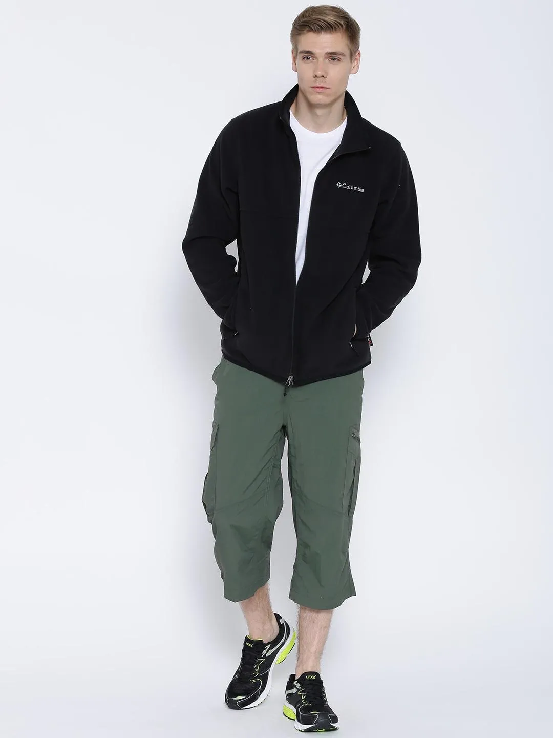 Columbia Men Green Silver Ridge Capri Shorts