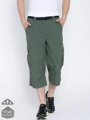 Columbia Men Green Silver Ridge Capri Shorts
