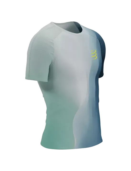 Compressport Men's Performance SS Tshirt - Niagara Blue