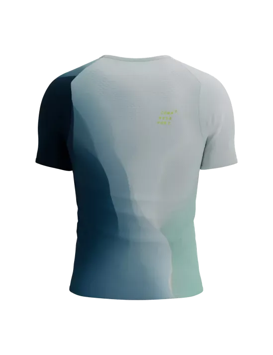 Compressport Men's Performance SS Tshirt - Niagara Blue