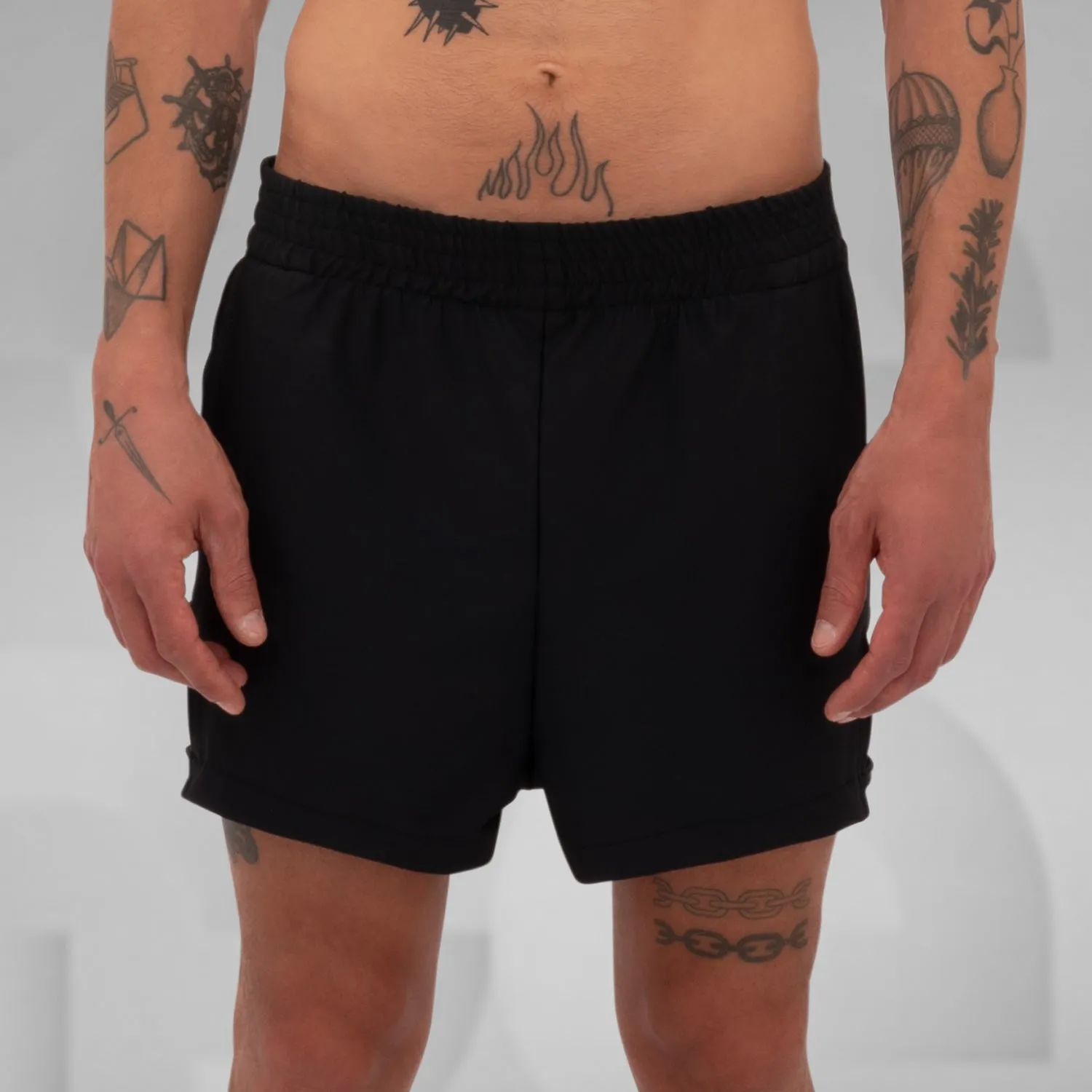 Cut-Out Utility Shorts