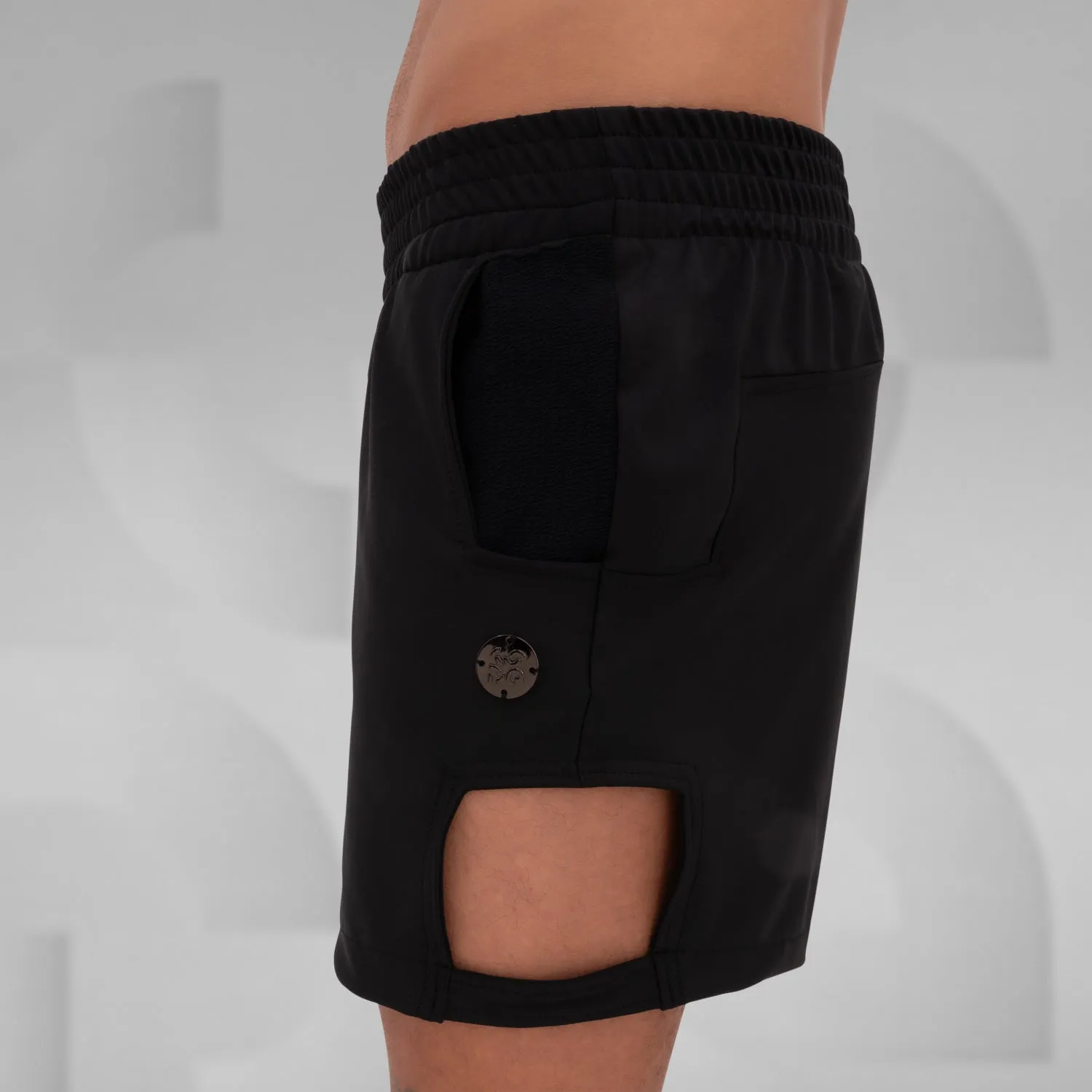 Cut-Out Utility Shorts