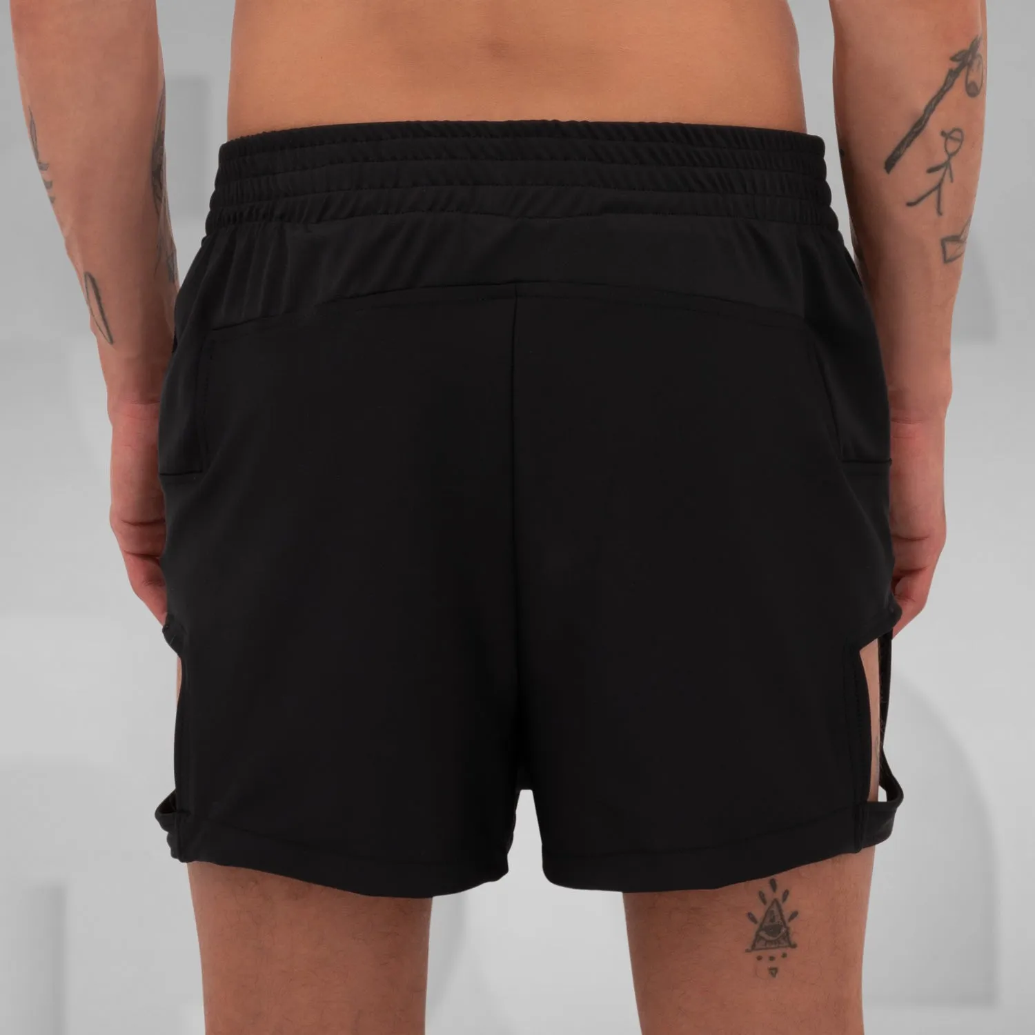 Cut-Out Utility Shorts
