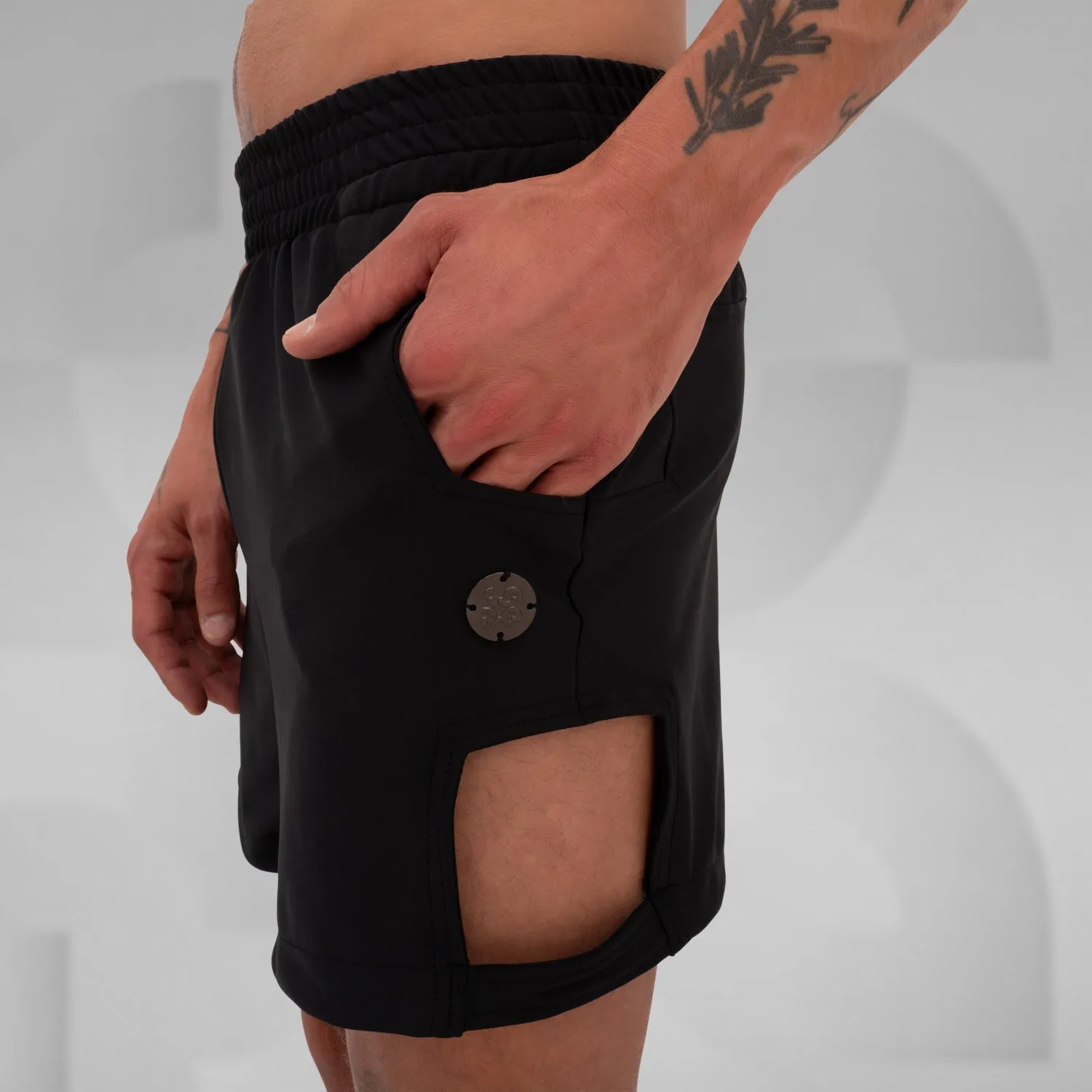 Cut-Out Utility Shorts