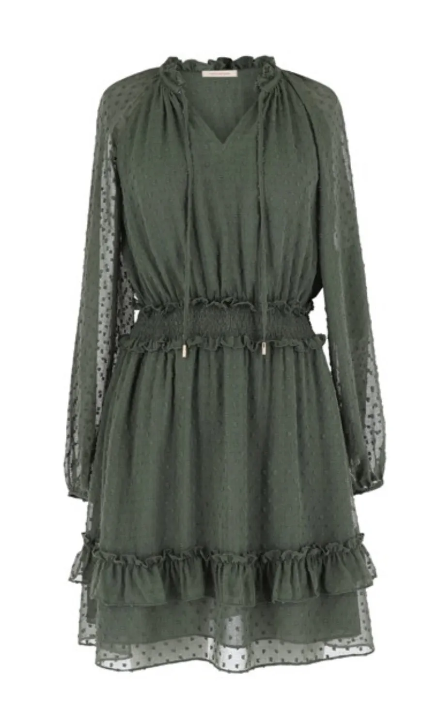 D91 DOT RUFFLE DRESS