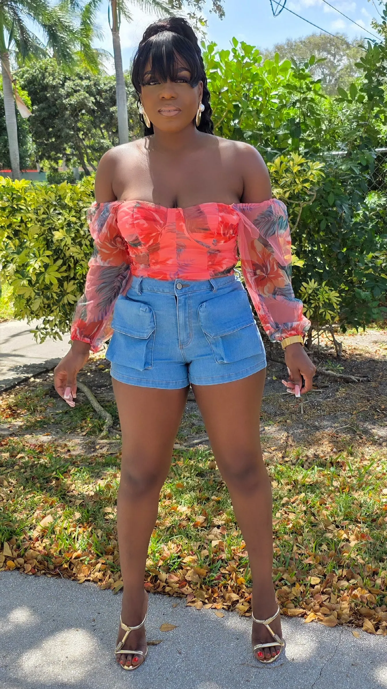 DAPPER DAMSEL DEMIN SHORTS