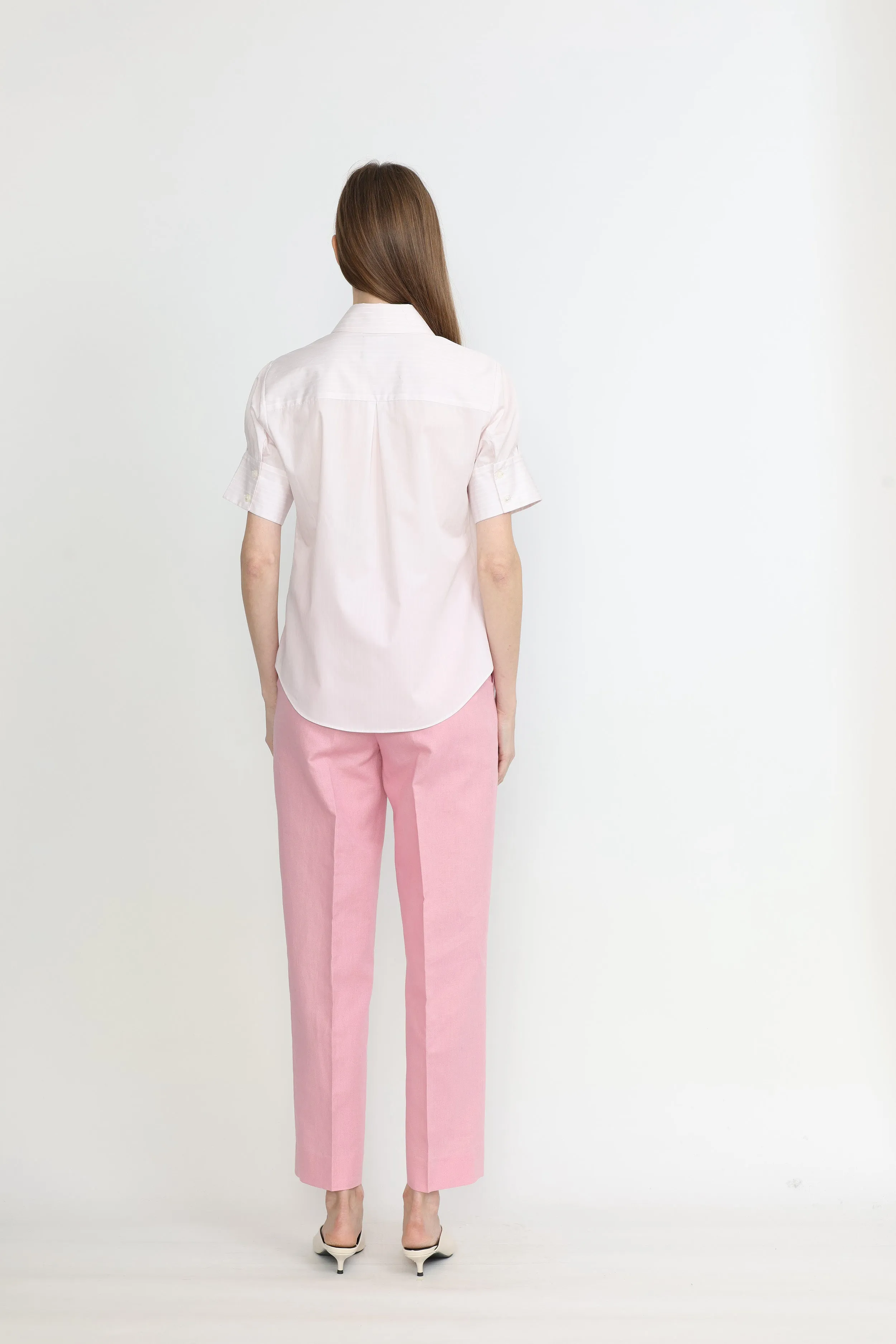 Darwin Shirt - Cotton pink stripe shirt
