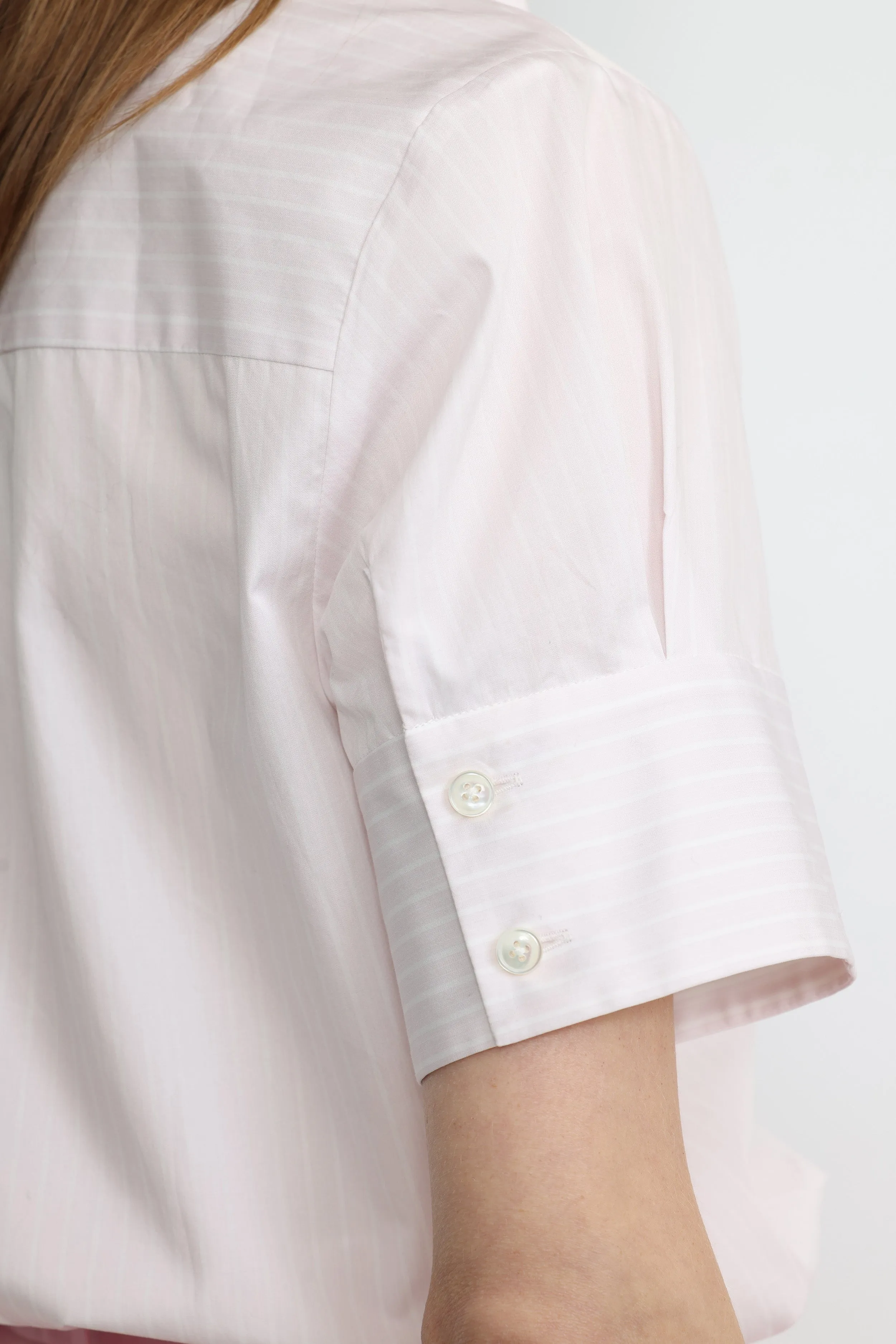 Darwin Shirt - Cotton pink stripe shirt