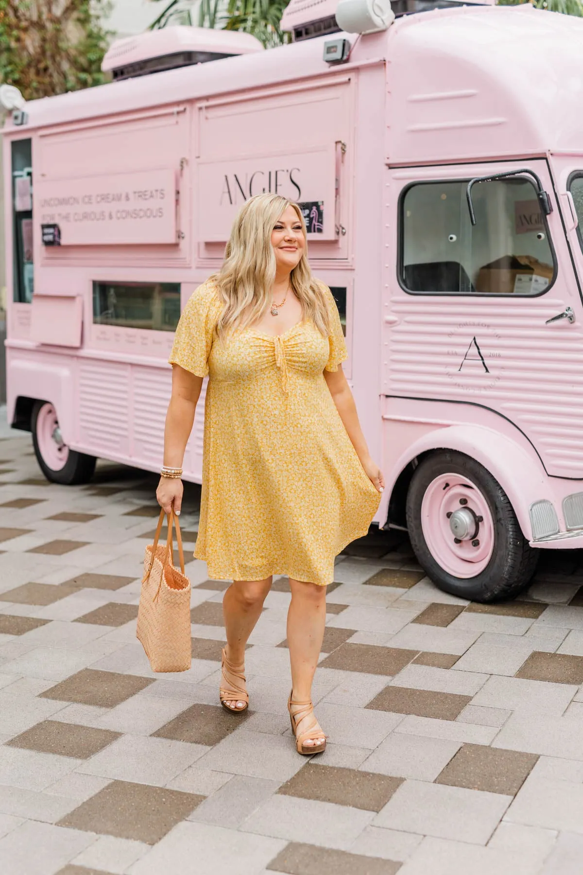 Dashing Through The Daisies Floral Dress- Yellow