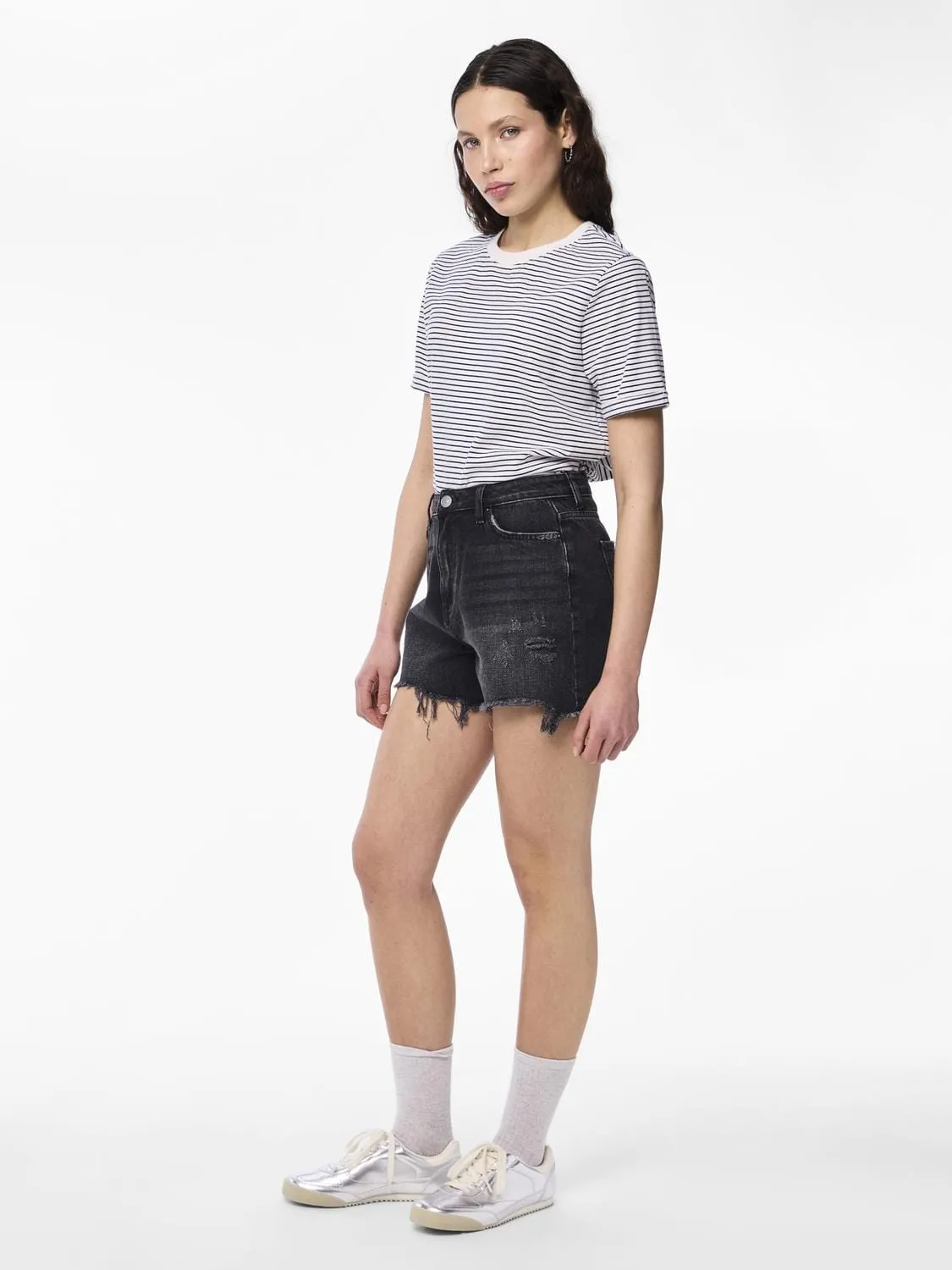Denim shorts - Black - Summer HW - Pieces 
