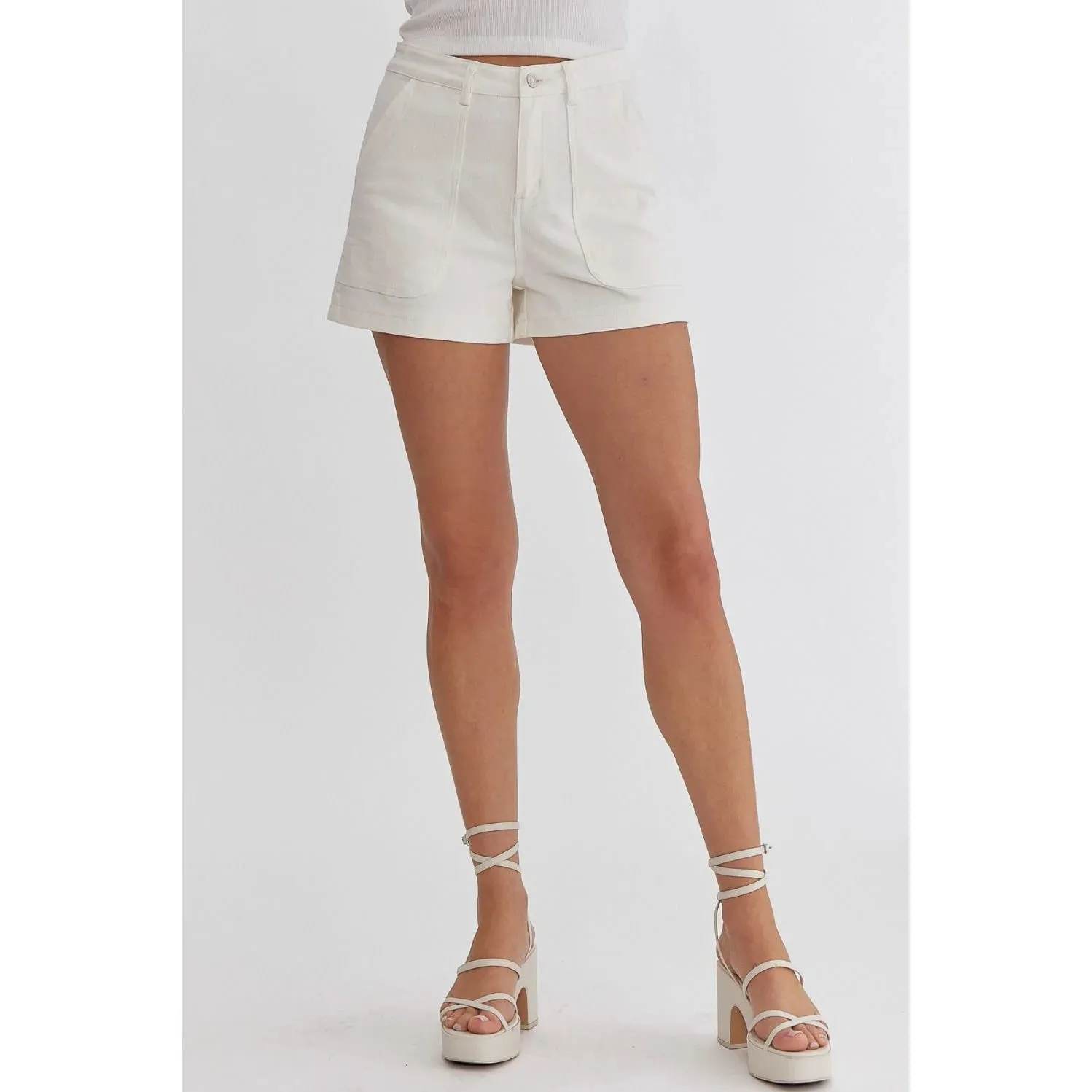 Denim Utility Shorts