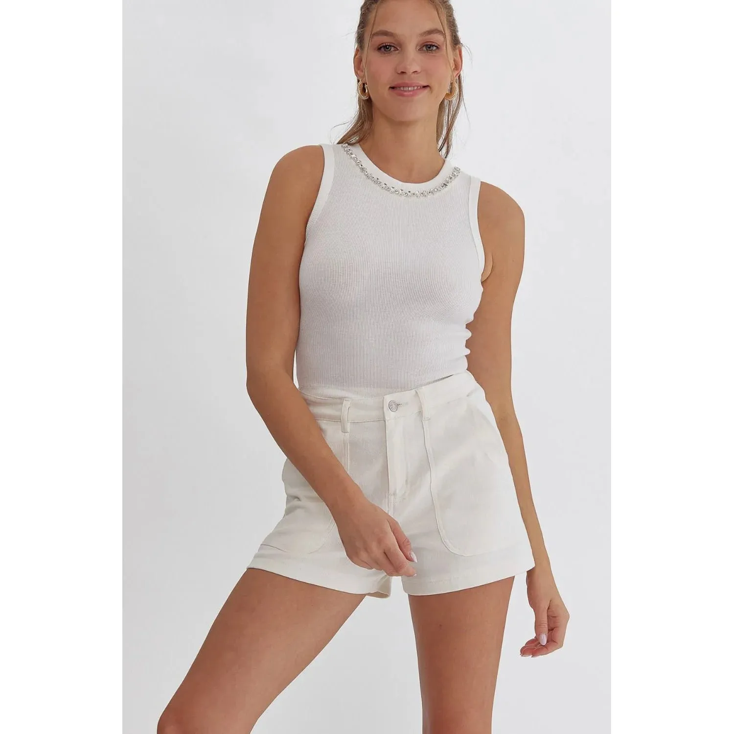 Denim Utility Shorts