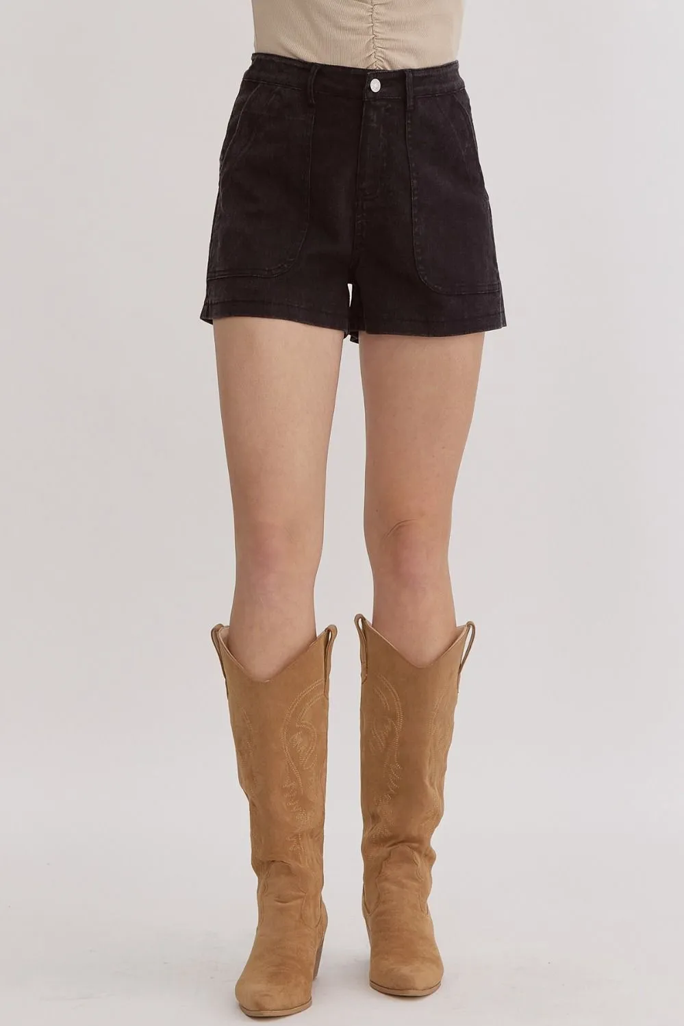 Denim Utility Shorts