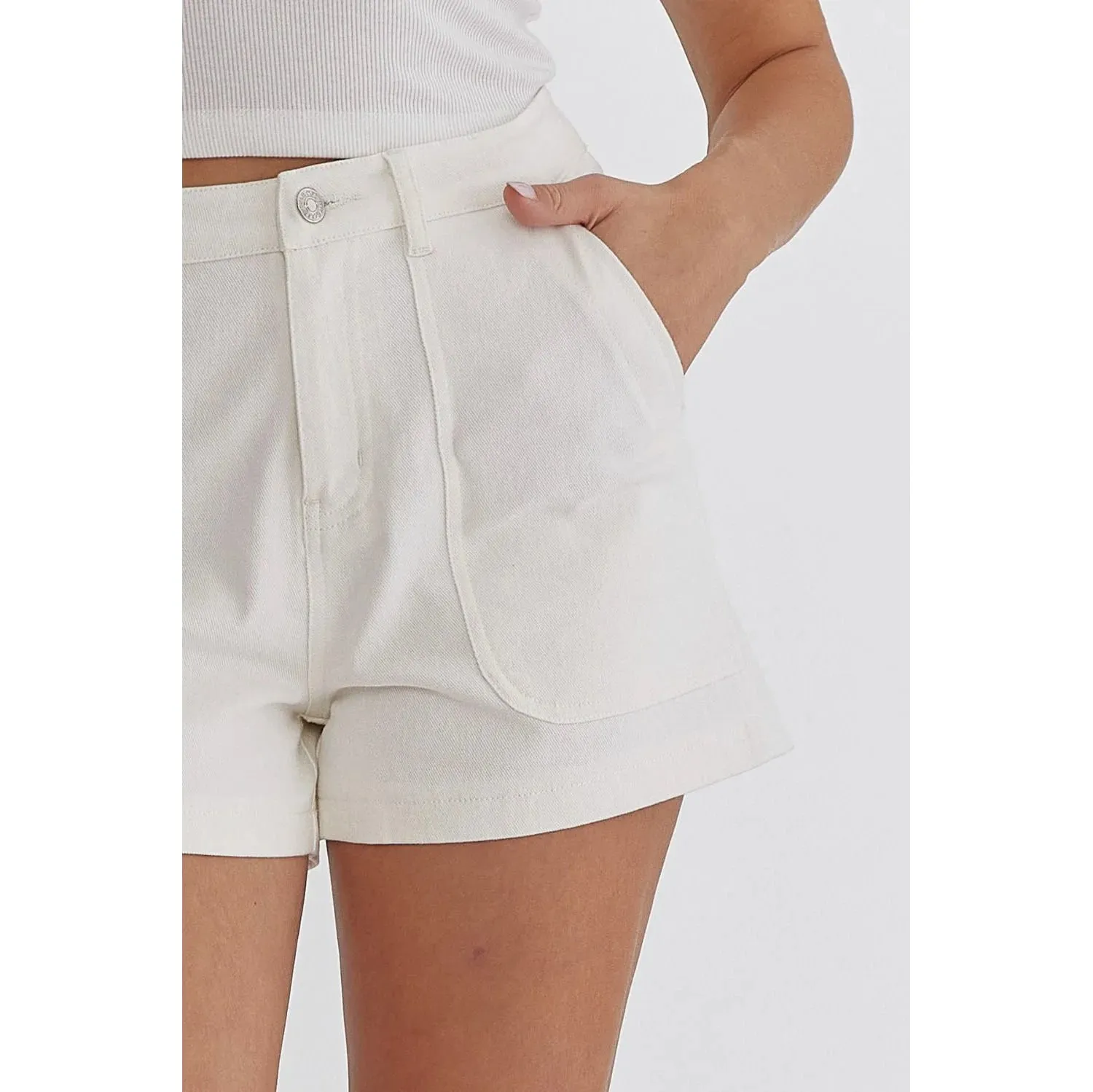 Denim Utility Shorts
