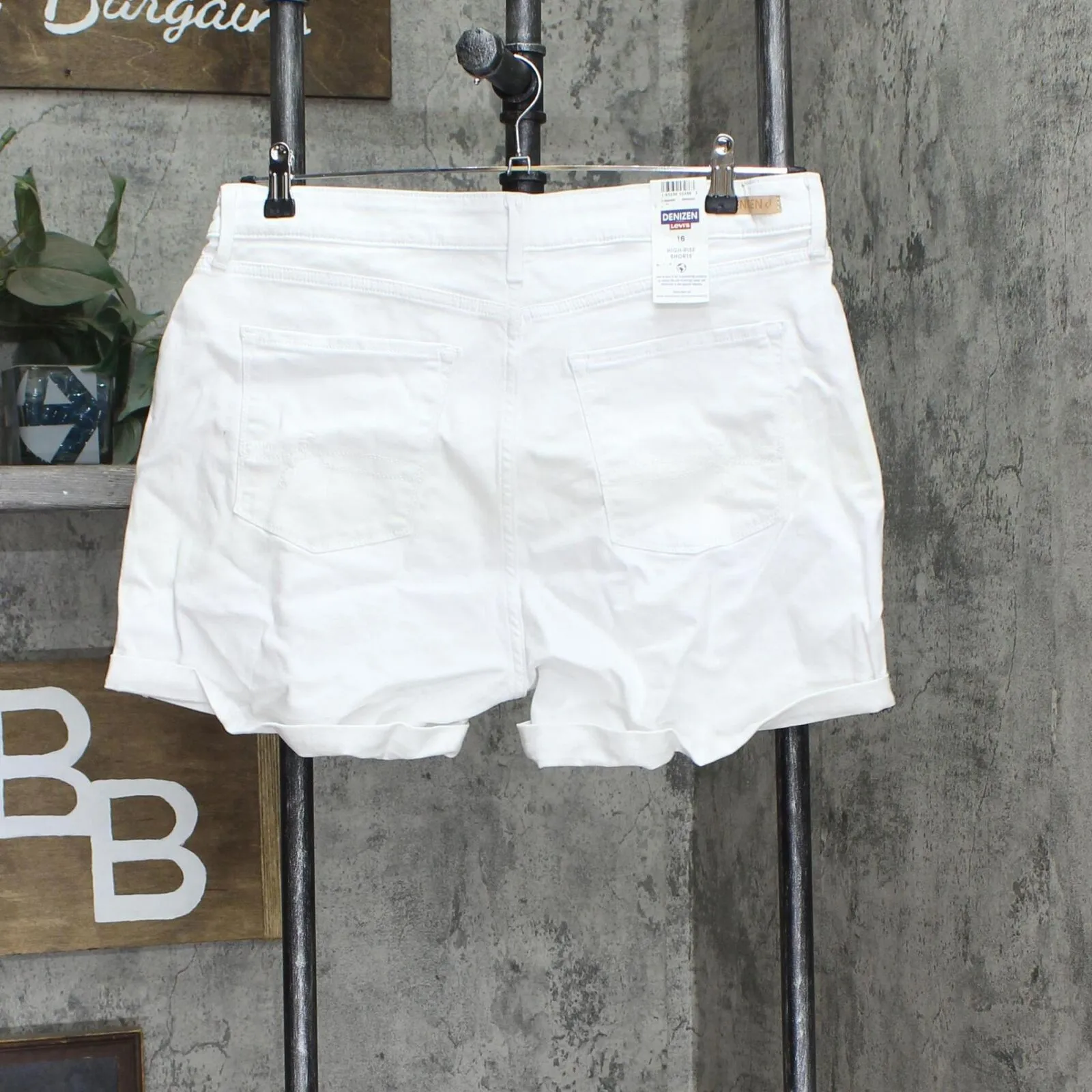 Denizen from Levi's Women's High-Rise Jean Shorts CW-4719 White 16