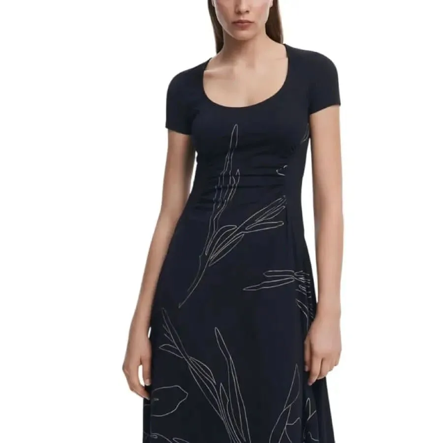 Desigual Floral Black Dress for Women