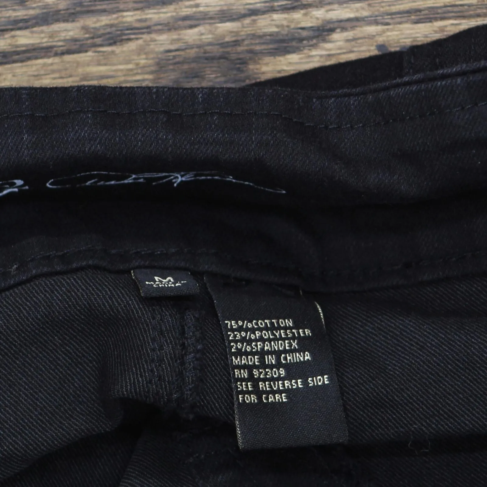 DG2 by Diane Gilman Womens Denim Pull On Frayed Bermuda Shorts Black M