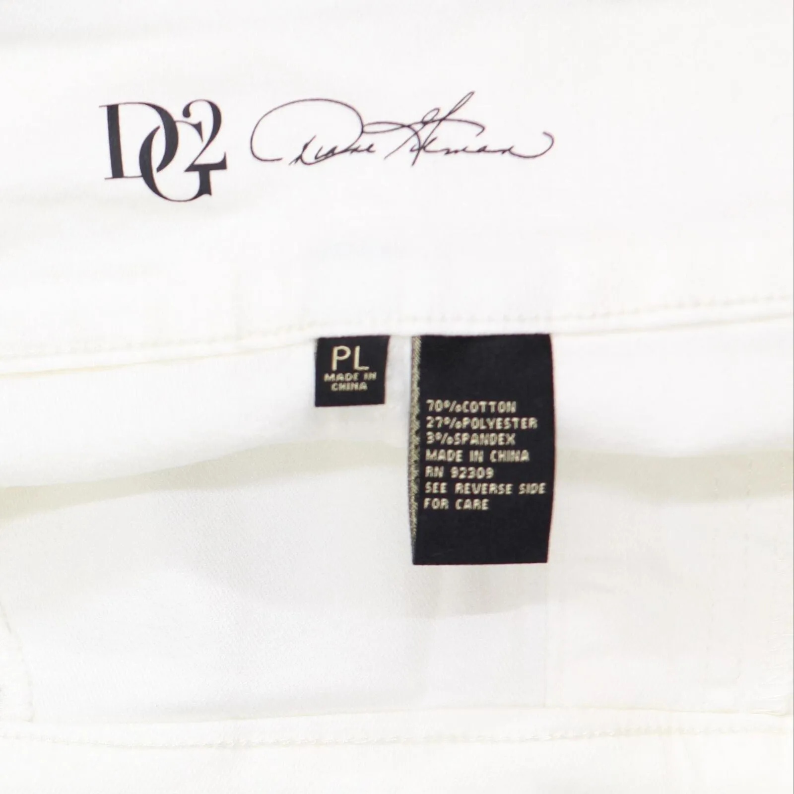 DG2 Womens Classic Stretch Pull-On Bermuda Shorts 724451 White PL