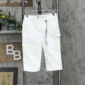 DG2 Womens Virtual Stretch Pull-On Bermuda Shorts 655128 White XS