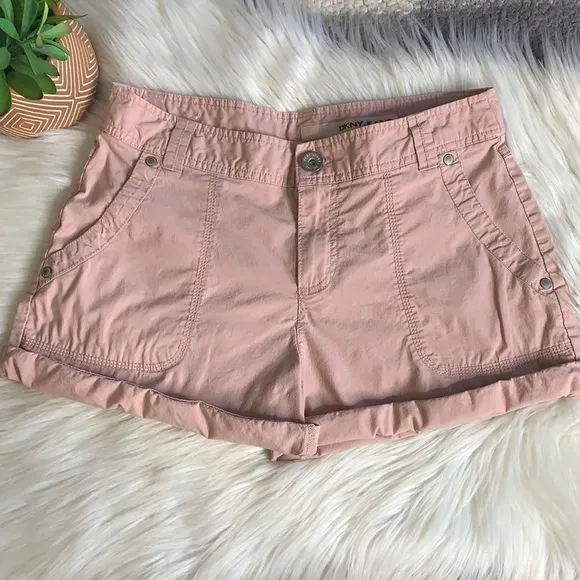 dkny jeans • utility shorts in size 4 pink