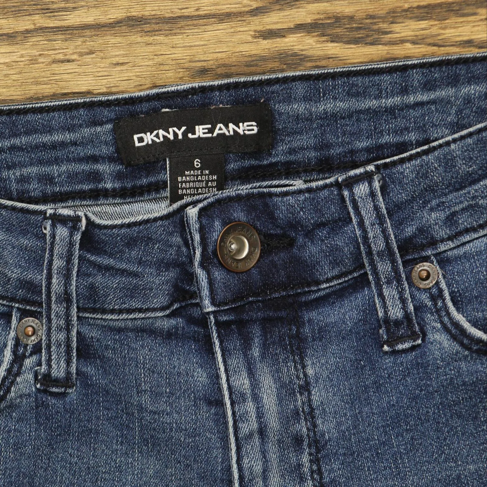 DKNY Jeans Womens Rolled Cuff Bermuda Jean Shorts 167316b14a9b6d Blue 6