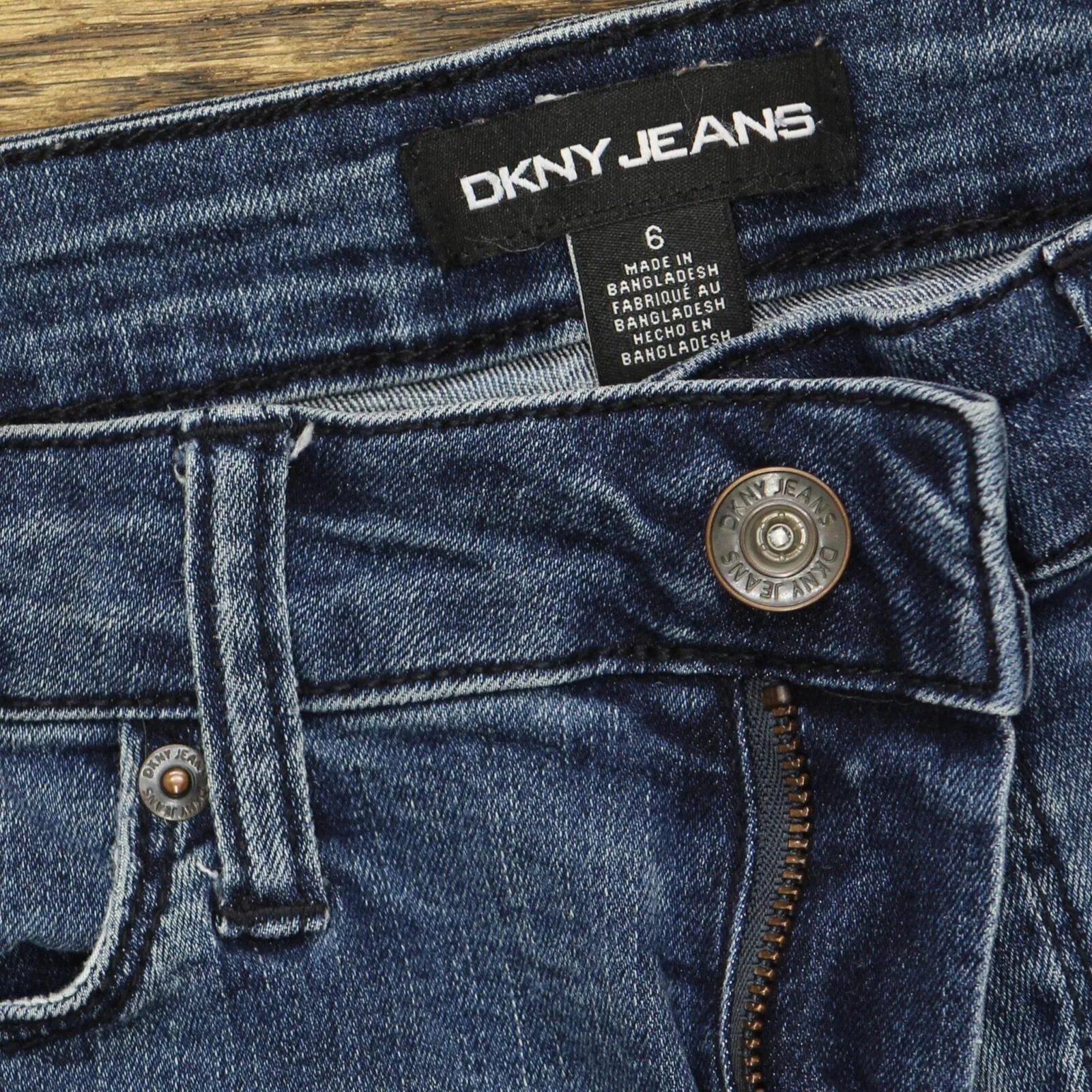 DKNY Jeans Womens Rolled Cuff Bermuda Jean Shorts 167316b14a9b6d Blue 6