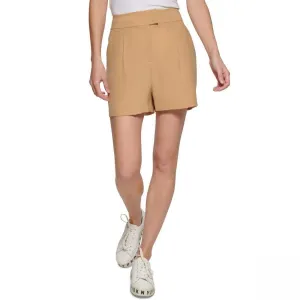 DKNY Womens Essex High Rise Short Daytime High-Waist Shorts UA2PX458 Brown 14