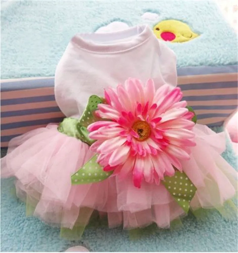 Dog's Tutu Dress With Flower