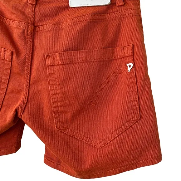 Dondup Button Fly Denim Shorts In Cinnamon Size 26