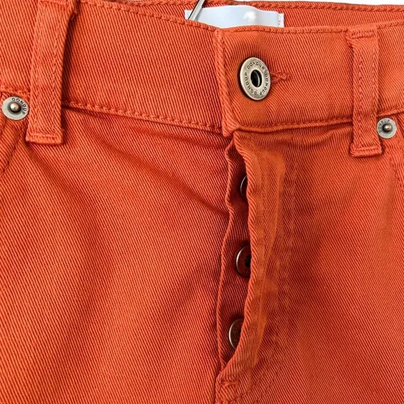 Dondup Button Fly Denim Shorts In Cinnamon Size 26