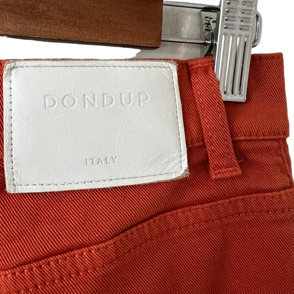 Dondup Button Fly Denim Shorts In Cinnamon Size 26