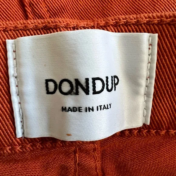 Dondup Button Fly Denim Shorts In Cinnamon Size 26