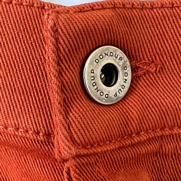 Dondup Button Fly Denim Shorts In Cinnamon Size 26