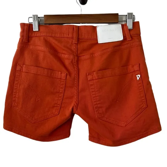 Dondup Button Fly Denim Shorts In Cinnamon Size 26