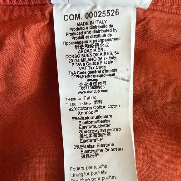 Dondup Button Fly Denim Shorts In Cinnamon Size 26
