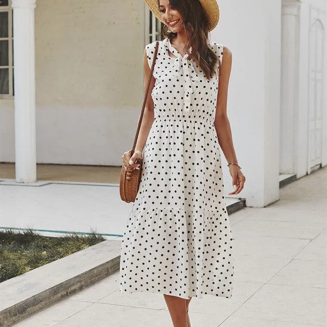 Dot Print Dress