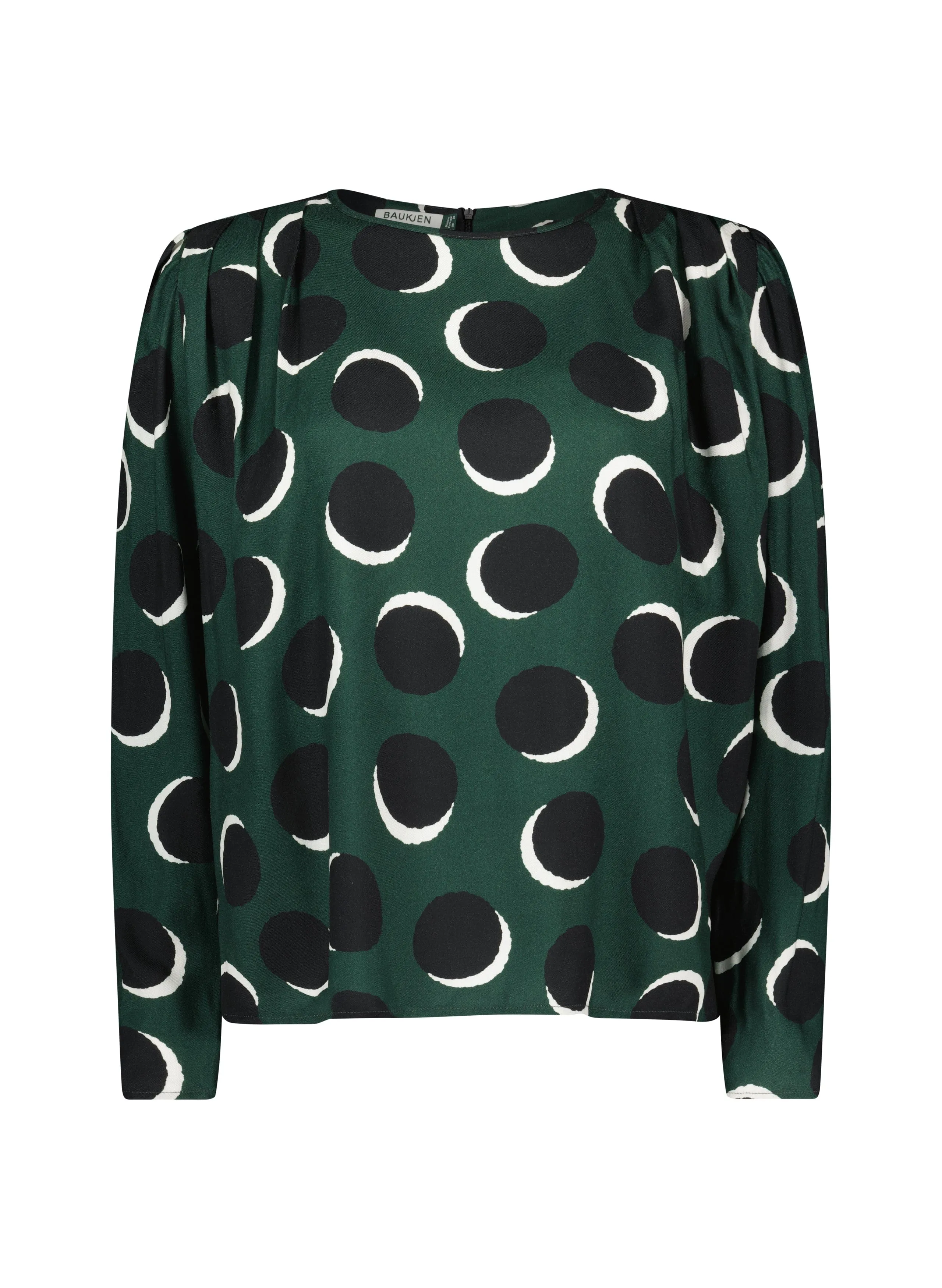 Dottie Livaeco Viscose Printed Blouse | Green Shadow Spot
