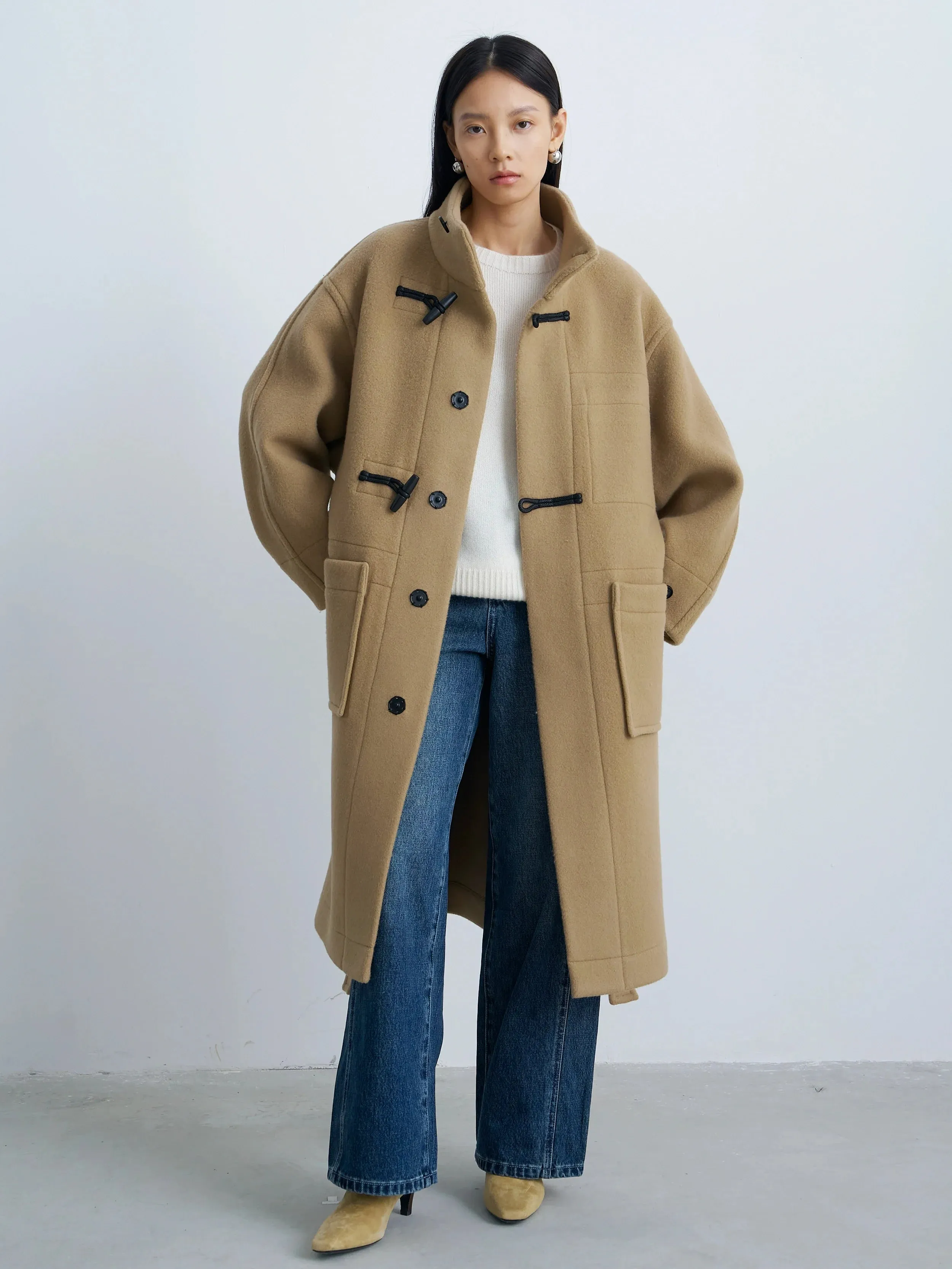 Double-Layer Wool Duffle Coat